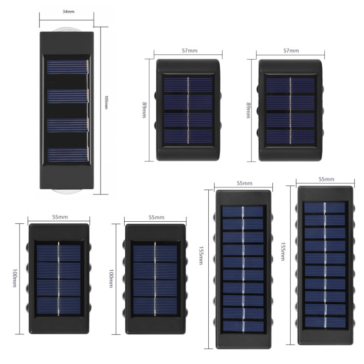 6LED NiMH Solar Wall Lamp Outdoor Waterproof Up And Down Double-headed Spotlights