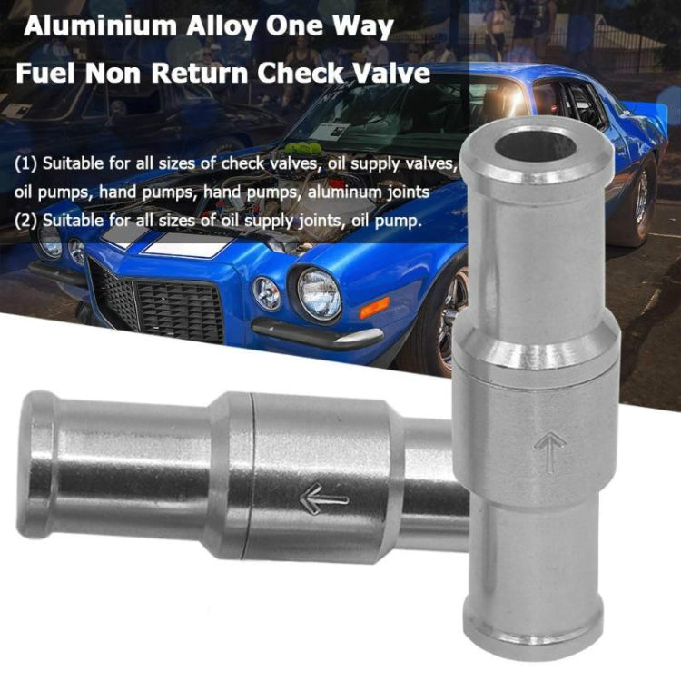Car Aluminum Alloy Gasoline Fuel Check Valve, Size:M8(Silver)