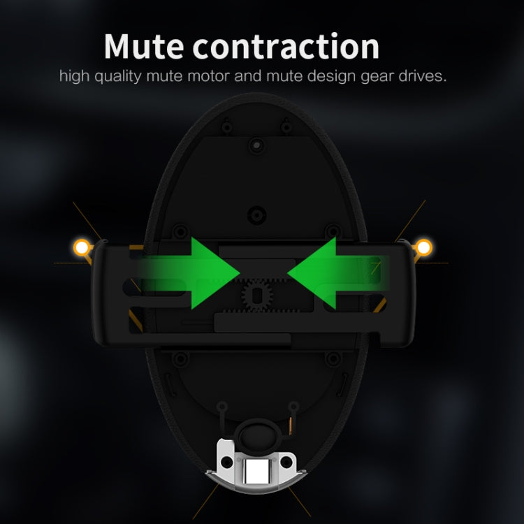 15W Fully Automatic Smart Sensor Magnetic Car Wireless Fast Charge Bracket For 4.0-6.4 Inch Mobile Phones(Black)