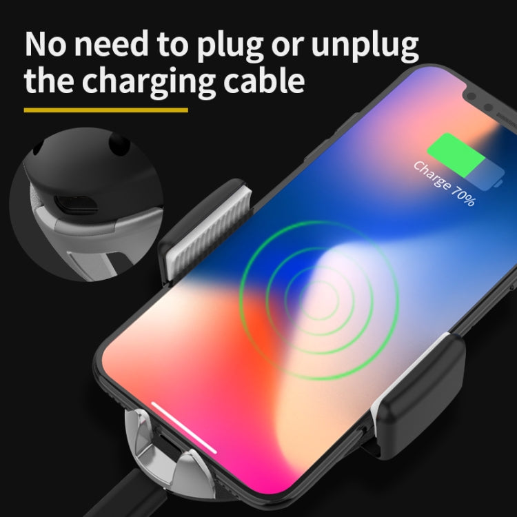 15W Fully Automatic Smart Sensor Magnetic Car Wireless Fast Charge Bracket For 4.0-6.4 Inch Mobile Phones(Black)