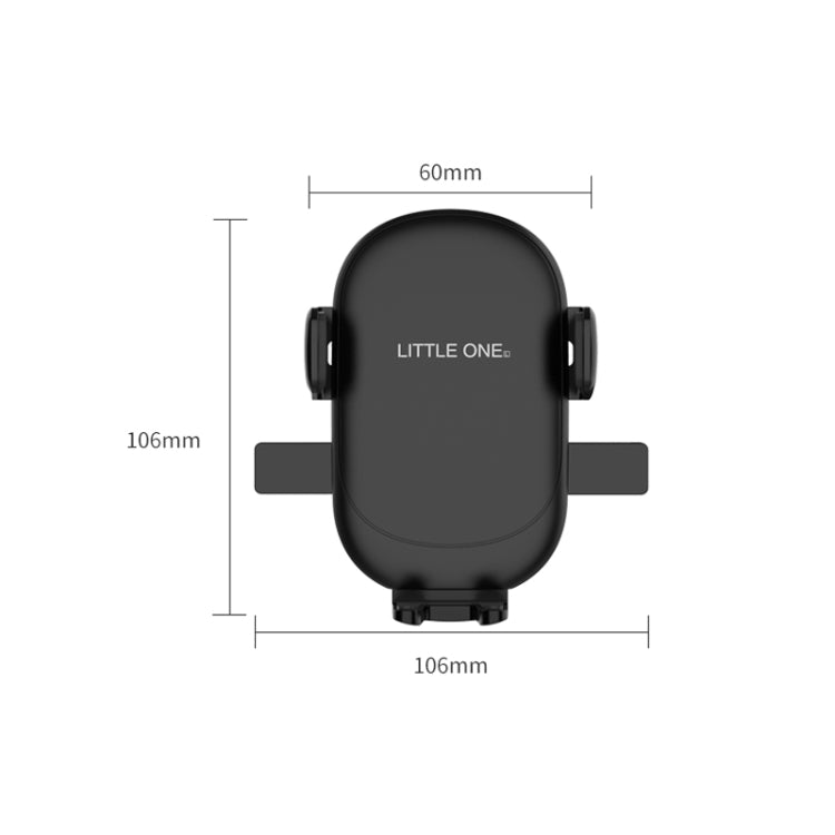 Car Navigation Bracket Gravity Invisible Telescopic Bracket(Black Little One L)