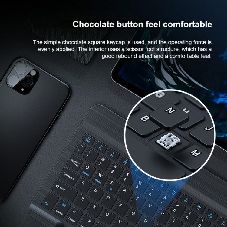 YS-001 9.7-10.1 Inch Tablets Phones Universal Mini Wireless Bluetooth Keyboard, Style:with Bluetooth Mouse + Storage Bag