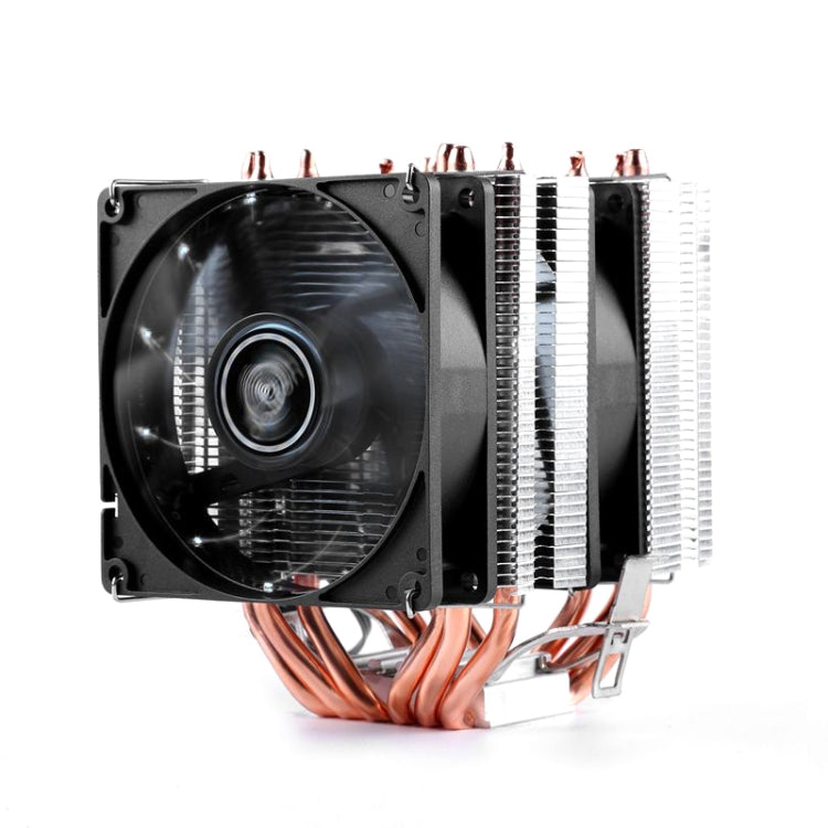 Desktop Computer 4 Copper Tube CPU Radiator Super Quiet Without Light 3-pin Double Fan