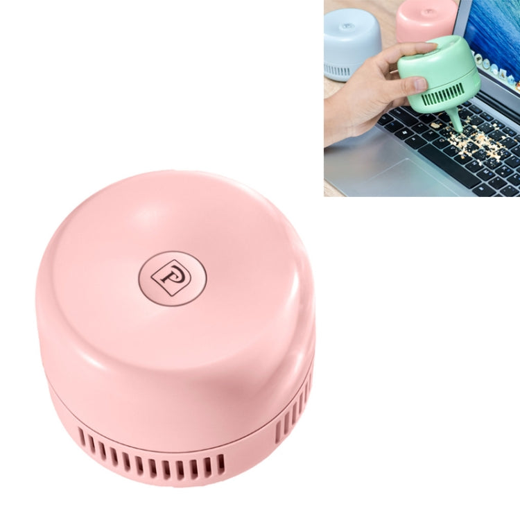 Portable Mini Vacuum Cleaner Desktop Debris Cleaning Student Charging Wireless Handheld Keyboard Cleaner(Pink)