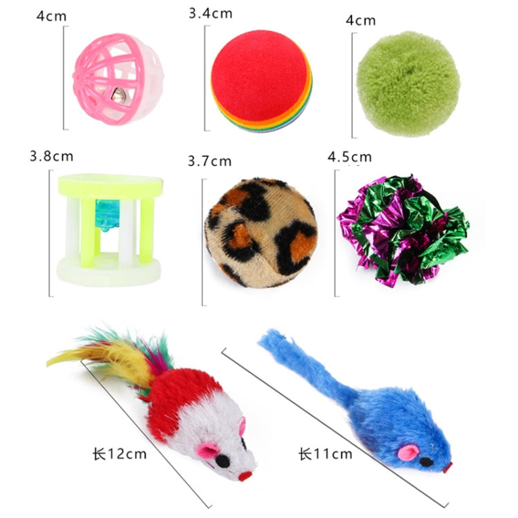 28 in 1 Pet Cat Toy Feather Mouse Funny Cat Channel Sisal Ball Molar Toys