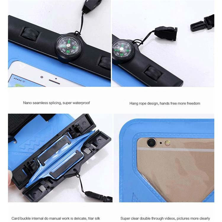 5 PCS Suitable For Mobile Phones Under 6 Inches Mobile Phone Waterproof Bag With Armband And Compass