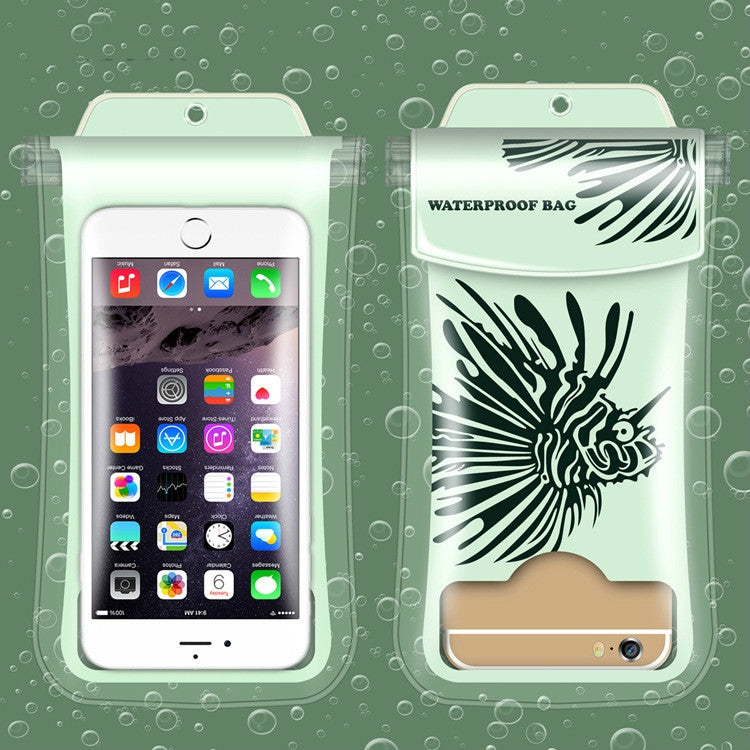 5 PCS Suitable For Mobile Phones Under 6.44 Inches Underwater World Large Mobile Phone Transparent Waterproof Bag Hanging Neck(Random Color)