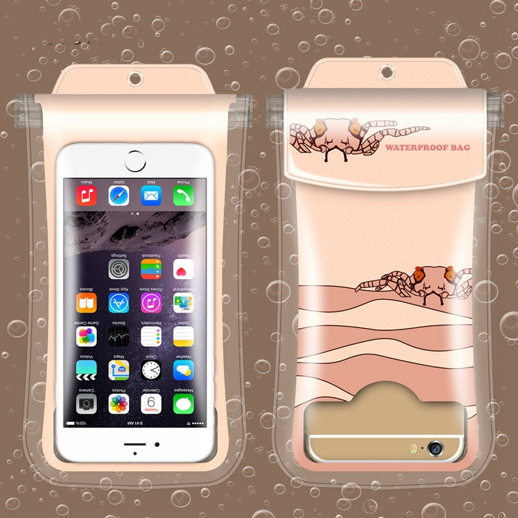 5 PCS Suitable For Mobile Phones Under 6.44 Inches Underwater World Large Mobile Phone Transparent Waterproof Bag Hanging Neck(Random Color)