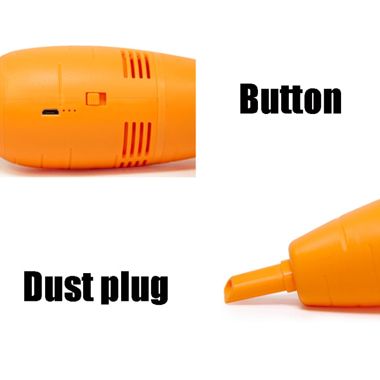 C501 Wireless Car Carrot Vacuum Cleaner USB Charging Desktop Keyboard Cleaning Mini Vacuum Cleaner(Blue)