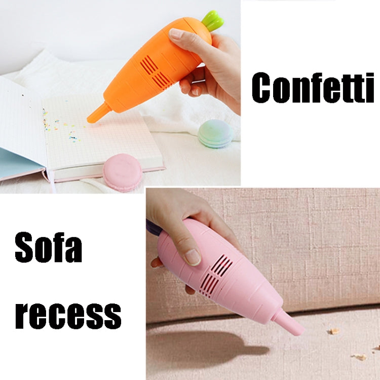 C501 Wireless Car Carrot Vacuum Cleaner USB Charging Desktop Keyboard Cleaning Mini Vacuum Cleaner(Blue)