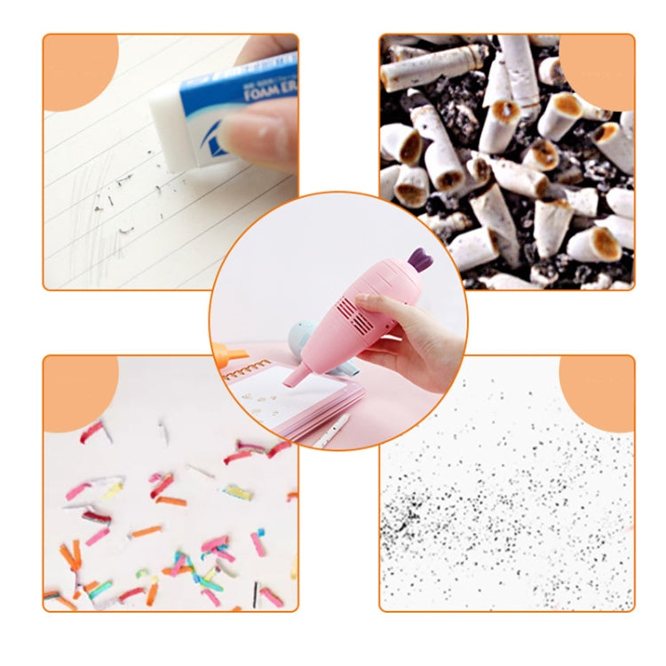 C501 Wireless Car Carrot Vacuum Cleaner USB Charging Desktop Keyboard Cleaning Mini Vacuum Cleaner(Blue)