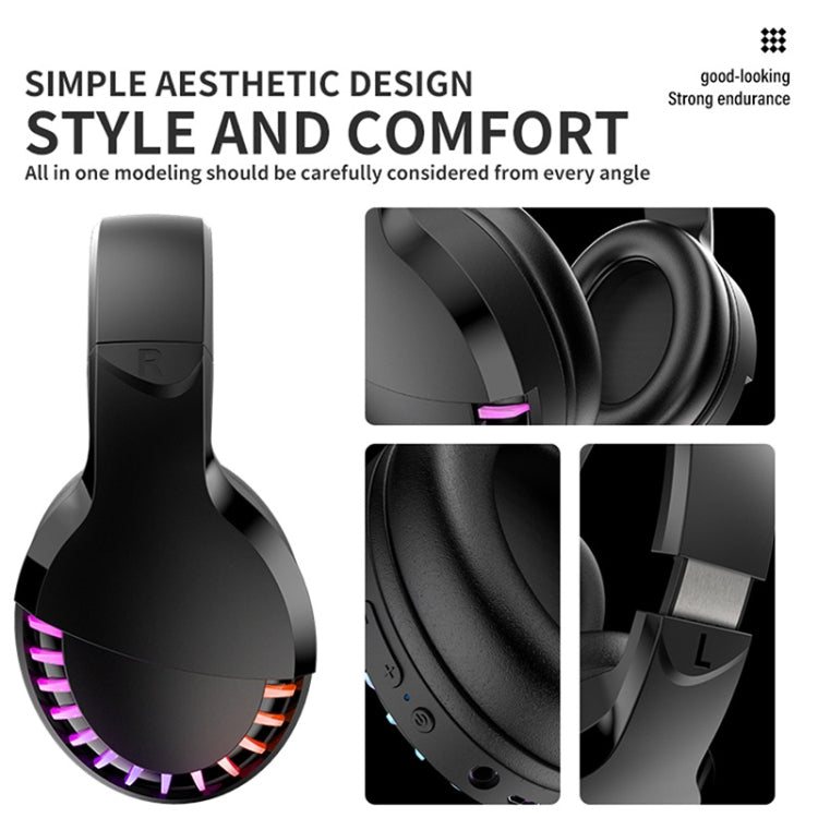 SH33 Bluetooth Wired Dual-mode RGB Headset Mobile Phone Heavy Bass Noise Reduction Gaming Headset