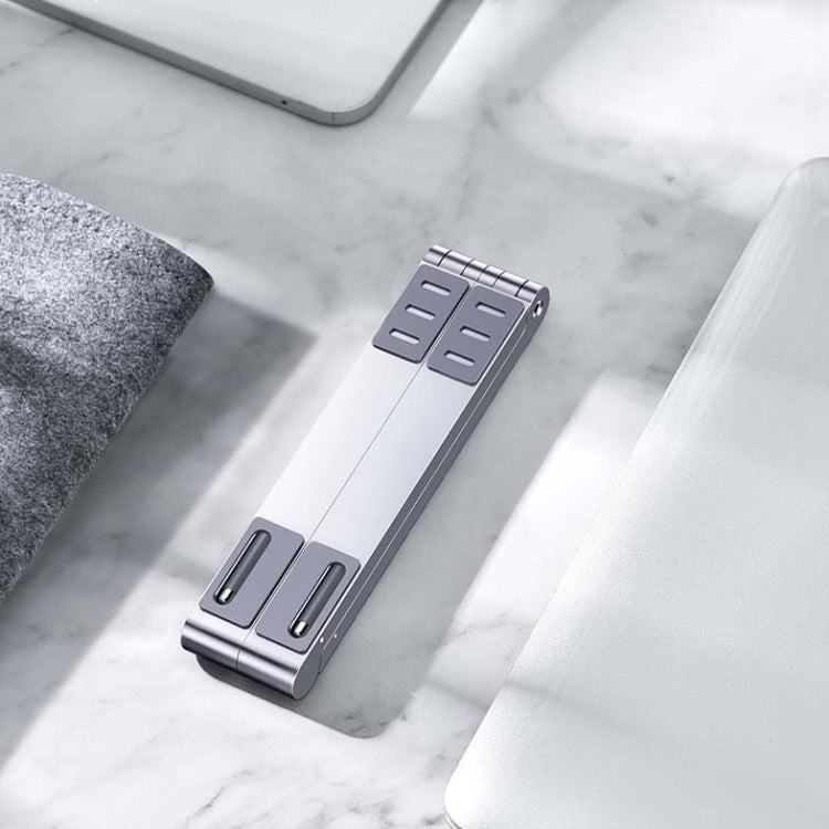 Metal Laptop Stand Computer Cooling Folding Mini Flat Raised Bracket