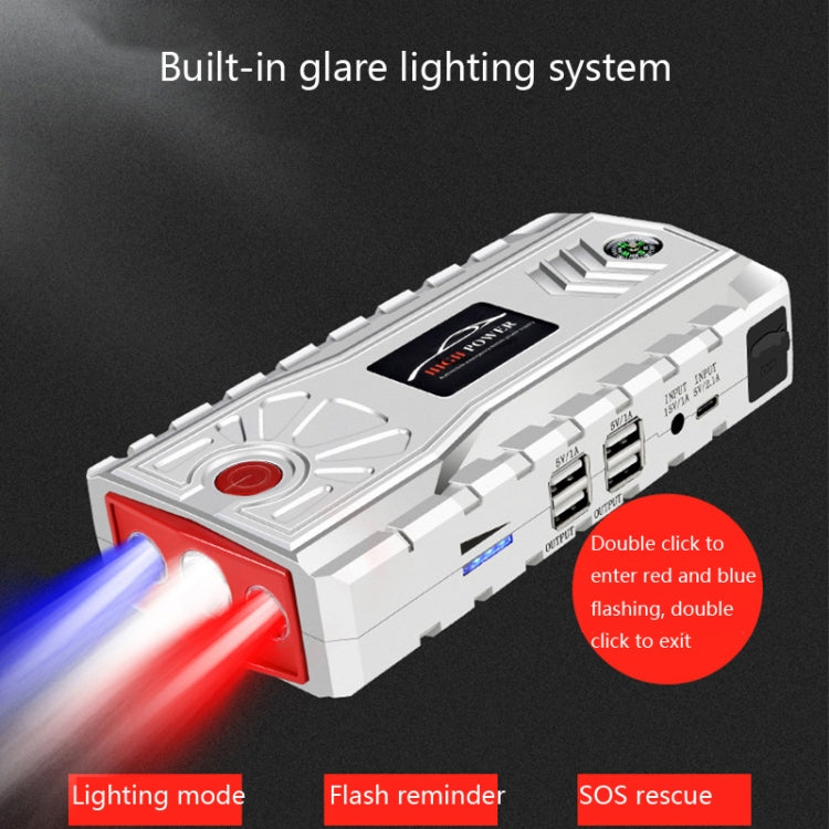 DADAOLONG Multifunctional Portable Car Emergency Starting Power Supply 12V Power Bank Car Backup Power Supply, CN Plug 21000mAh Standard Version + Pump