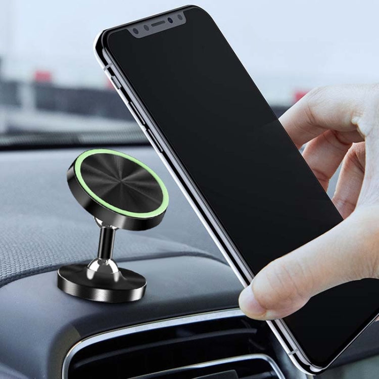 3 PCS Car Phone Holder Alloy Magnetic Universal Dual Ball Rotating Car Phone Holder, Colour: Frosted Silver