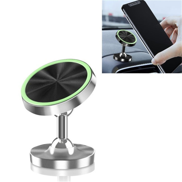 3 PCS Car Phone Holder Alloy Magnetic Universal Dual Ball Rotating Car Phone Holder, Colour: Luminous Silver