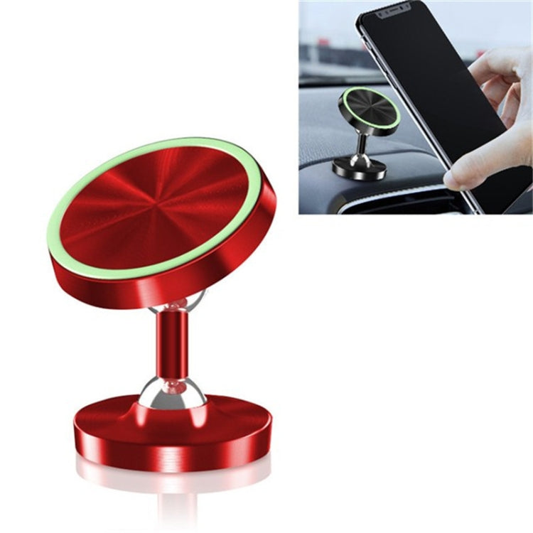 3 PCS Car Phone Holder Alloy Magnetic Universal Dual Ball Rotating Car Phone Holder, Colour: Luminous Red