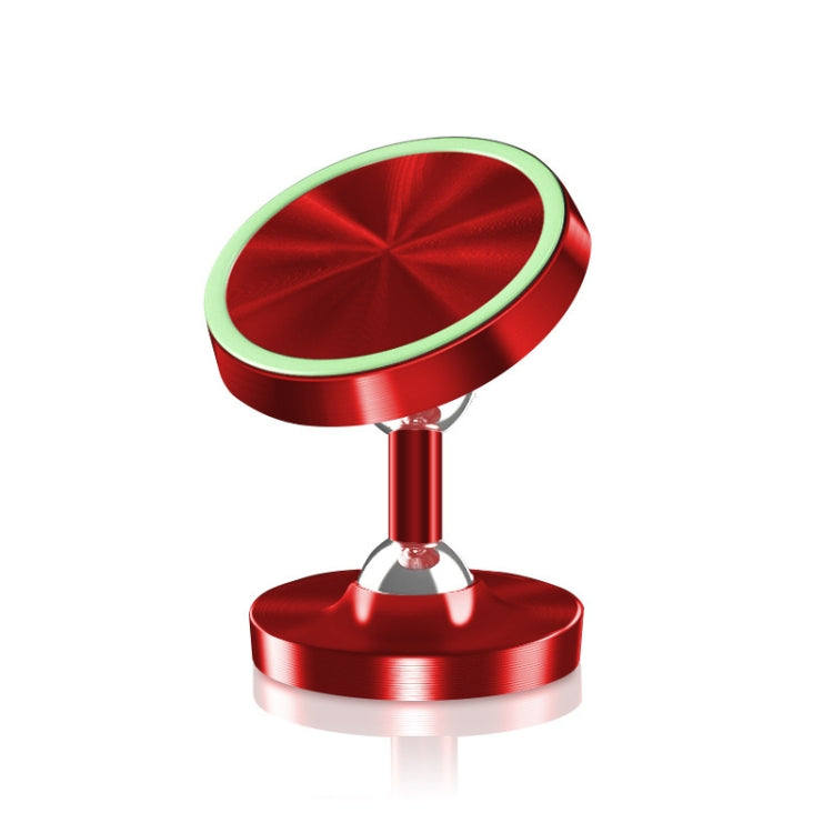 3 PCS Car Phone Holder Alloy Magnetic Universal Dual Ball Rotating Car Phone Holder, Colour: Luminous Red