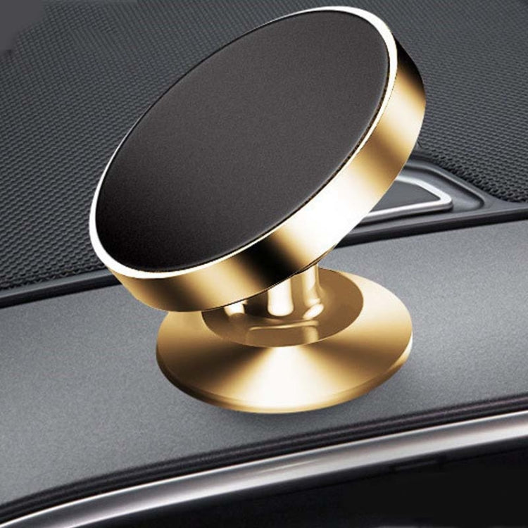 3 PCS Car Phone Holder Alloy Magnetic Universal Dual Ball Rotating Car Phone Holder, Colour: Golden (Single Ball)