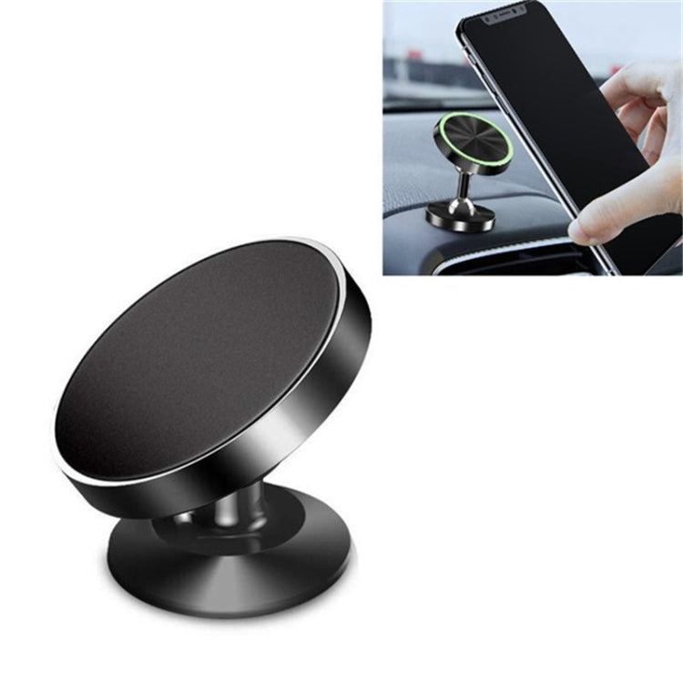 3 PCS Car Phone Holder Alloy Magnetic Universal Dual Ball Rotating Car Phone Holder, Colour: Black (Single Ball)