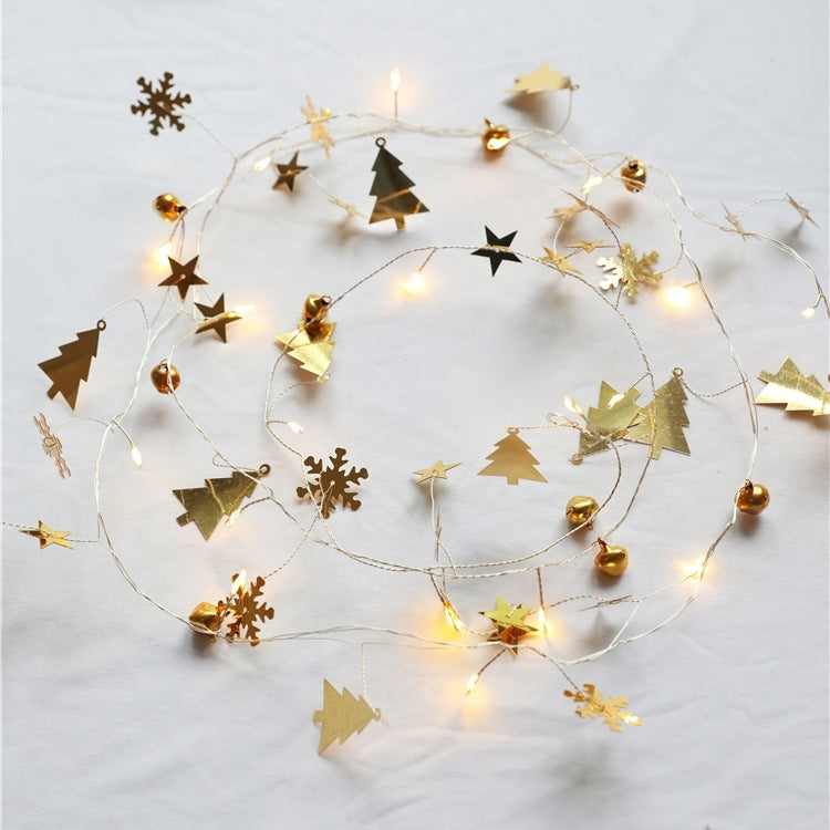 2m 20LEDs Christmas String Lights Christmas Bells Ball Decoration Lamp, Style: Christmas Tree Bell