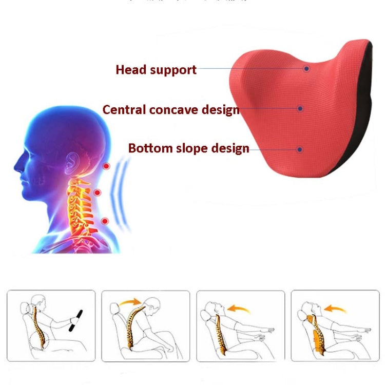 Car Headrest And Neck Pillow Ice Silk Breathable Space Memory Foam Pillow