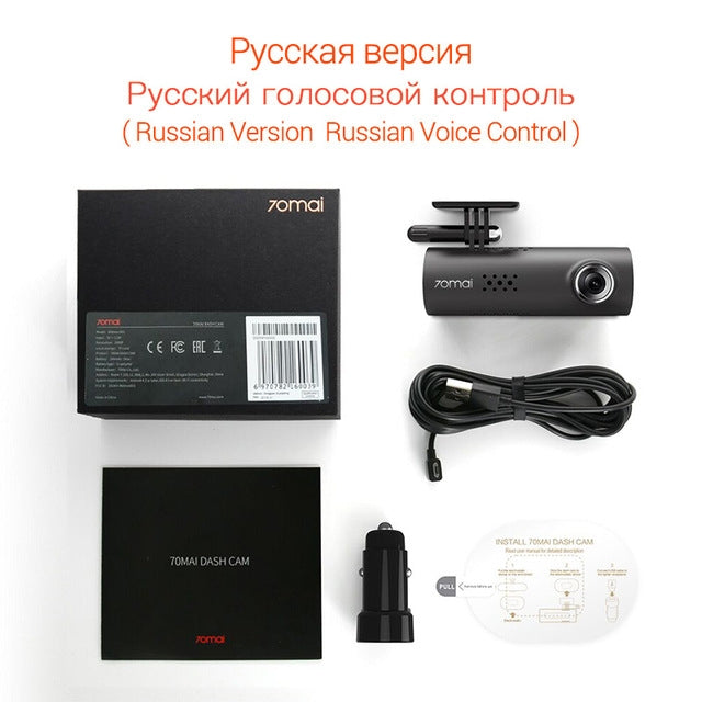 2PCS Car DVR English Voice Control Cam 1080HD Night Vision Auto Recorder Poland Sandisk Card 16GB