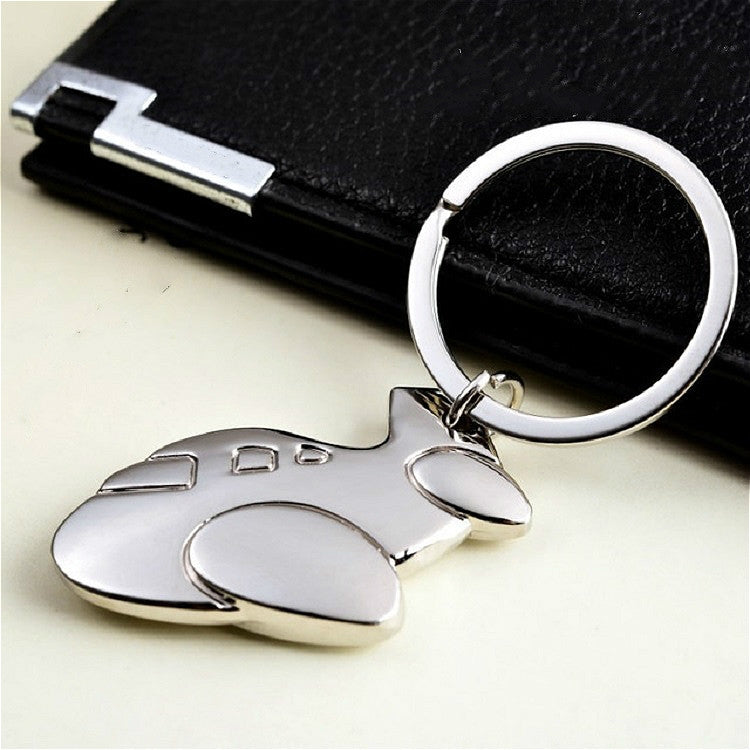 Creative Aircraft Keychain Bag Pendant Memorial Small Gift, Specification:2.6 × 4.6 cm(Silver Plane)