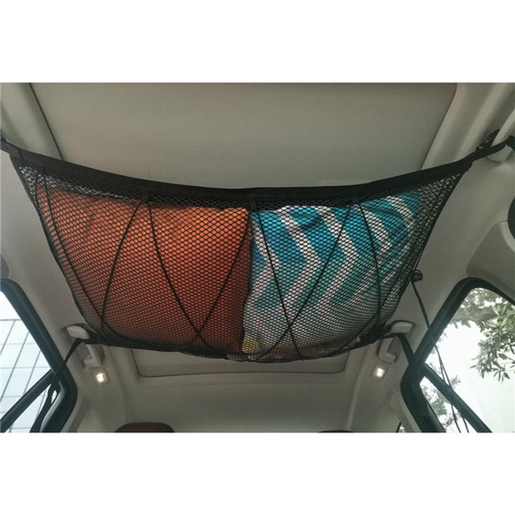 Car Roof Large Space Adjustable Mesh Braid Chain Drawstring Two-in-one Storage Bag