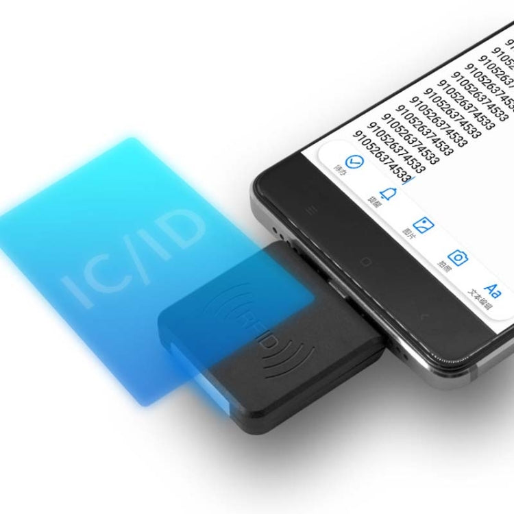 Micro USB Interface Non-Contact High Frequency IC Card RFID Mobile Phone Reader, Random Color Delivery