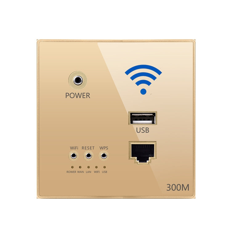 86 Type Through Wall AP Panel 300M Hotel Wall Relay Intelligent Wireless Socket Router With USB