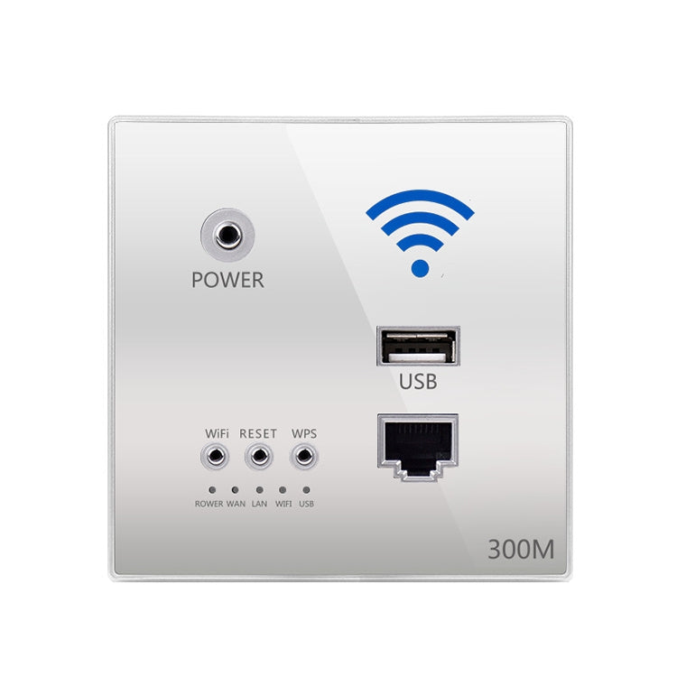 86 Type Through Wall AP Panel 300M Hotel Wall Relay Intelligent Wireless Socket Router With USB