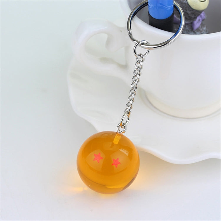 2 PCS Anime 7 Stars Balls 2.7cm PVC Figures Toys Keychain