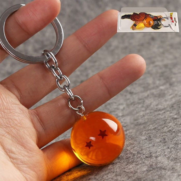 2 PCS Anime 7 Stars Balls 2.7cm PVC Figures Toys Keychain