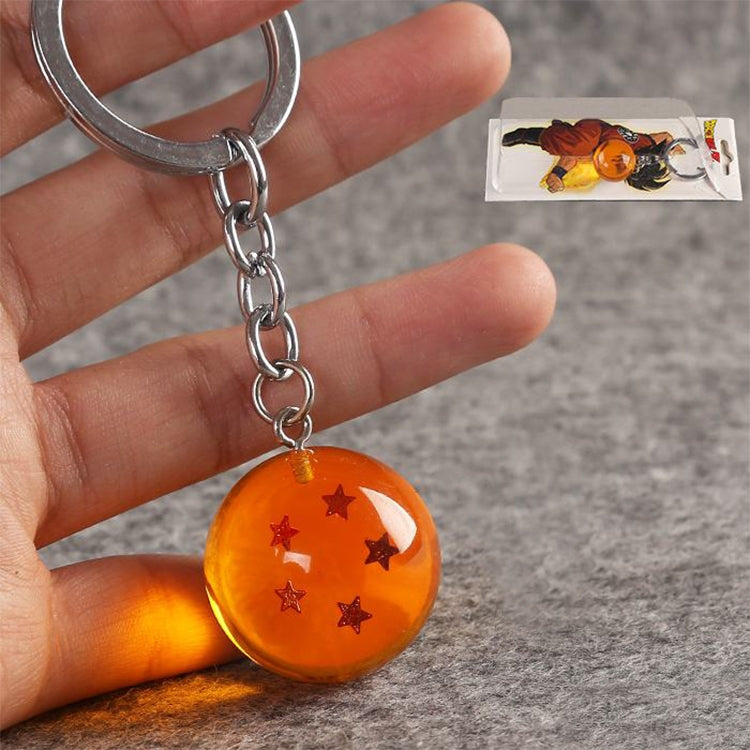 2 PCS Anime 7 Stars Balls 2.7cm PVC Figures Toys Keychain