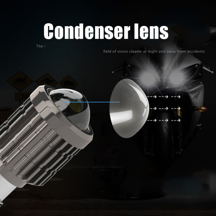 2 PCS CS-547F1 DC12-80V/900-1000LM/12W Motorcycle LED Headlight Far And Near Beam Spotlight Three Claw With Lens Fisheye Car Light