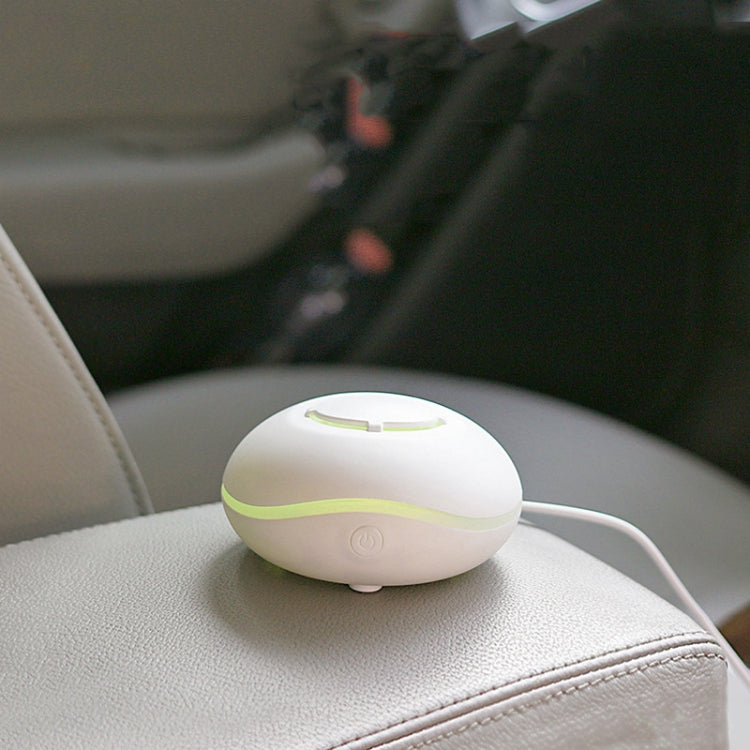 Mini Essential Oil Car Aroma Diffuser USB Portable Small Fragrance Diffuser Colorful Light Waterless Household Fragrance Diffuser, Colour: White(Anhydrous)