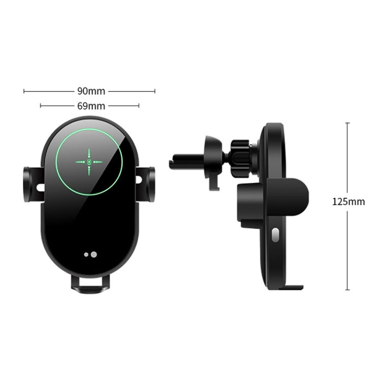 H5 Car Mobile Phone Wireless Charger Bracket Navigation Automatic Induction For Huawei Mobile Phone Charger, Model: Green Light