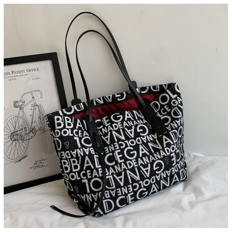 2578MDD Autumn And Winter Fashion Printed Female Bag Large Capacity Single Shoulder Bag