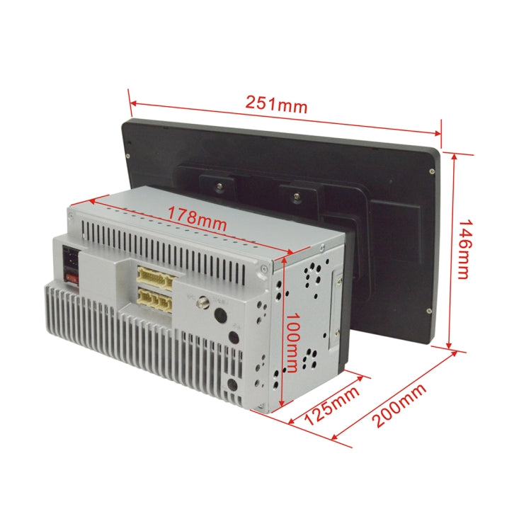 10.1 inch Android Navigation Dual Universal Machine 180 Degree Rotating Head Car Navigation Integrated GPS WiFi 1G+16G