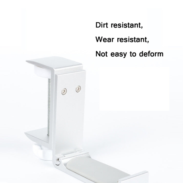 Headphone Bracket Internet Cafe Monitor Earphone Hanger Desktop Earphone Display Stand, Style: Paste Screw Type (Black)