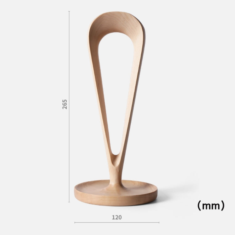 Solid Wood Headset Bracket Debris Storage Tray with Winder (Maple)