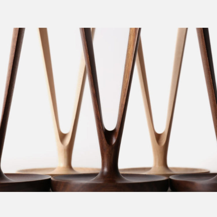 Solid Wood Headset Bracket Debris Storage Tray with Winder (Maple)