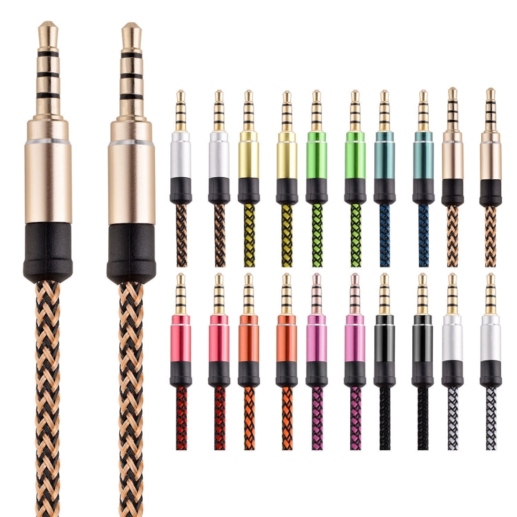 3.5mm Male To Male Car Stereo Gold-Plated Jack AUX Audio Cable For 3.5mm AUX Standard Digital Devices, Length: 1.5m