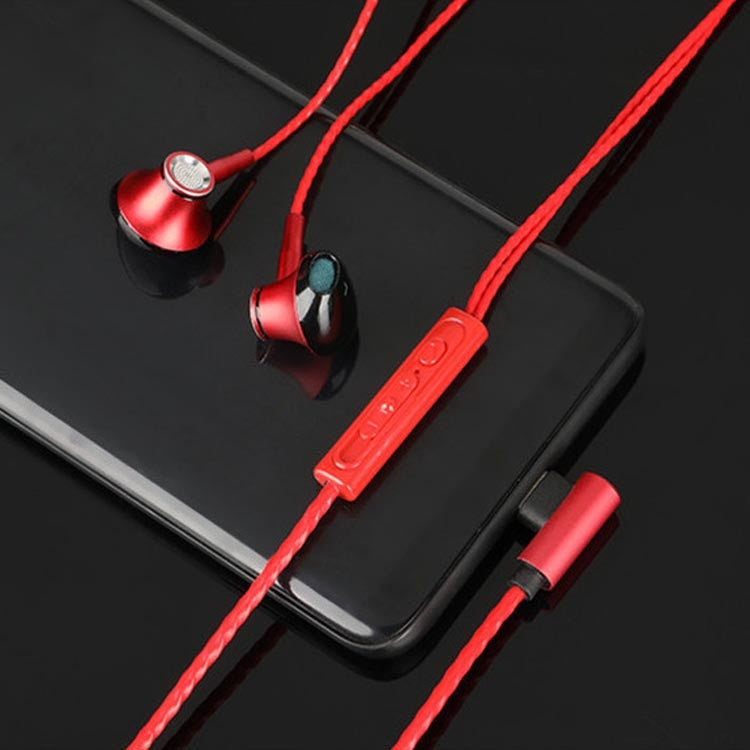 F20 Metal Earphone Earbud Type-C Interface Universal Wire Earphones, Not For Samsung Phones