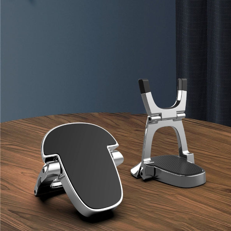 XSZJ-01 2 PCS Mini Notebook Holder Portable Foldable Metal Heat Dissipation Computer Stand(Silver)