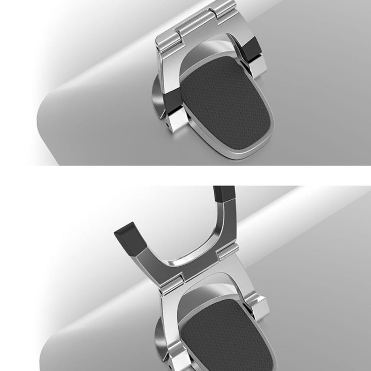 XSZJ-01 2 PCS Mini Notebook Holder Portable Foldable Metal Heat Dissipation Computer Stand(Silver)