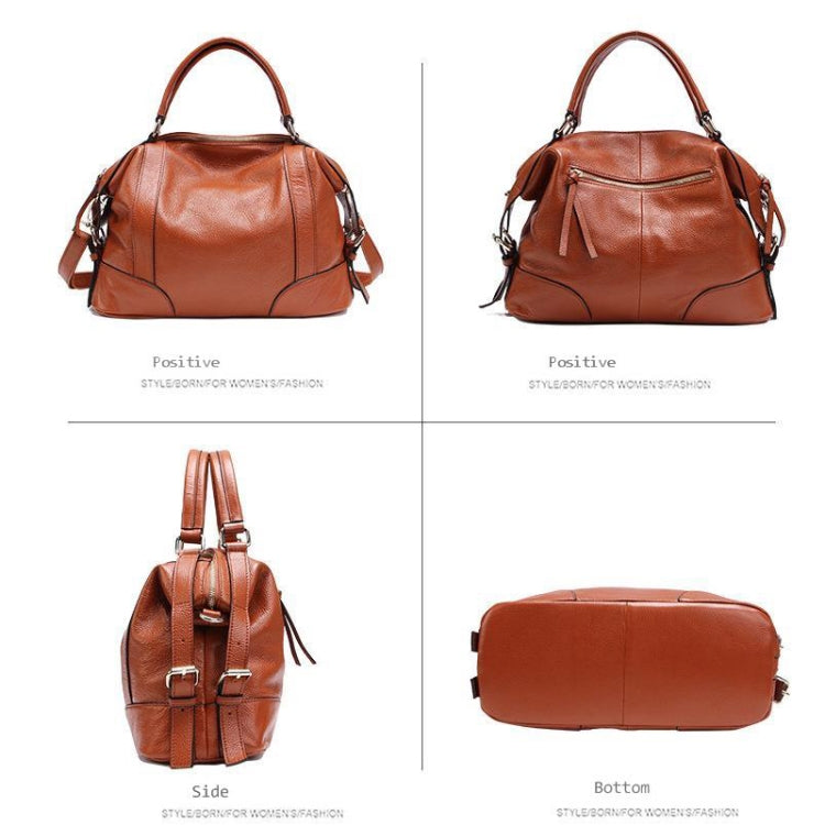 2P1006 Ladies Single-Shoulder Leather Messenger Bag, Colour: Royal Blue (S)