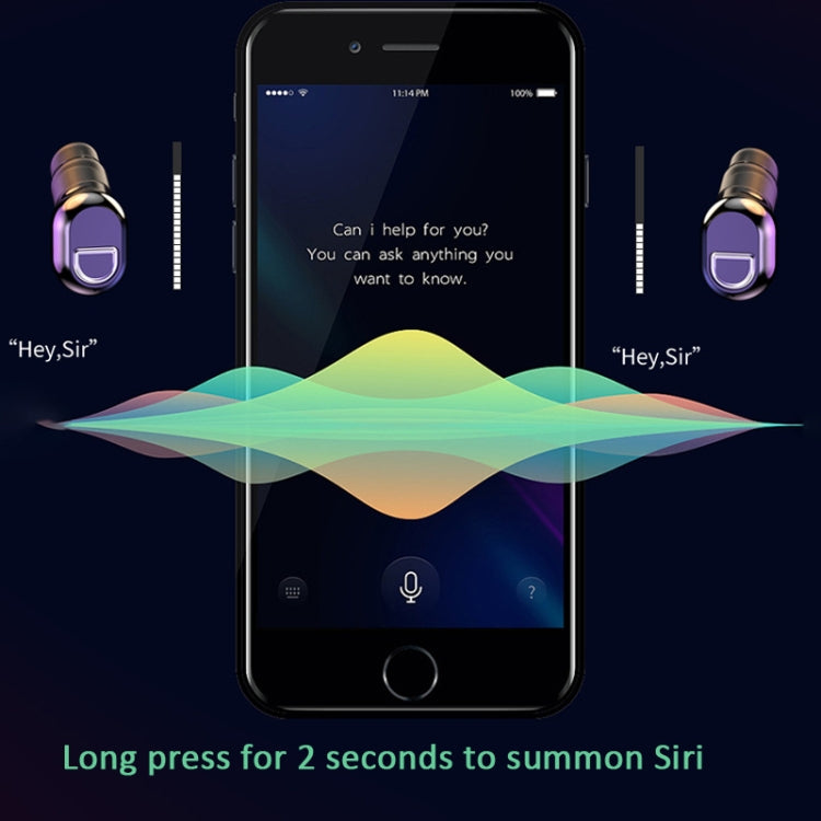 J21 TWS Mini Bluetooth Earphone HD Call Ear Earphone Single Ear (Black)