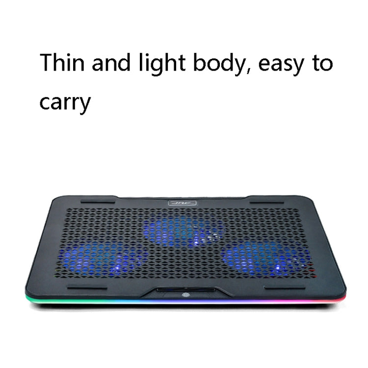 JRC C17B3 Notebook Heat Sink Computer USB Increase Bracket Radiator for 14-17-Inch Notebook(Touch RGB Light)